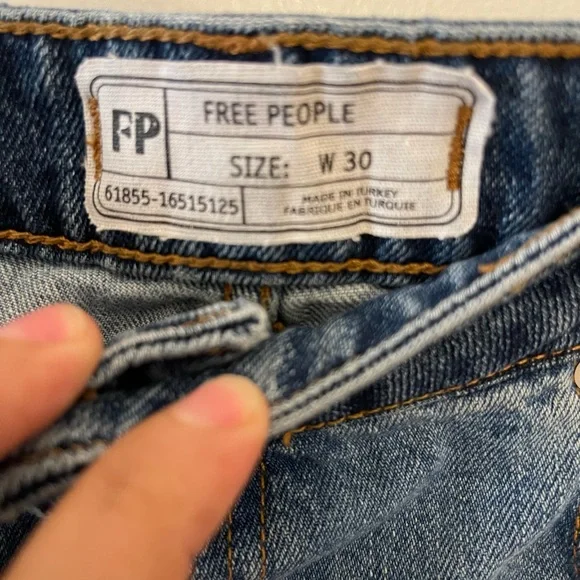 Free People Patchwork Jeans size 30 - Picture 3 of 7